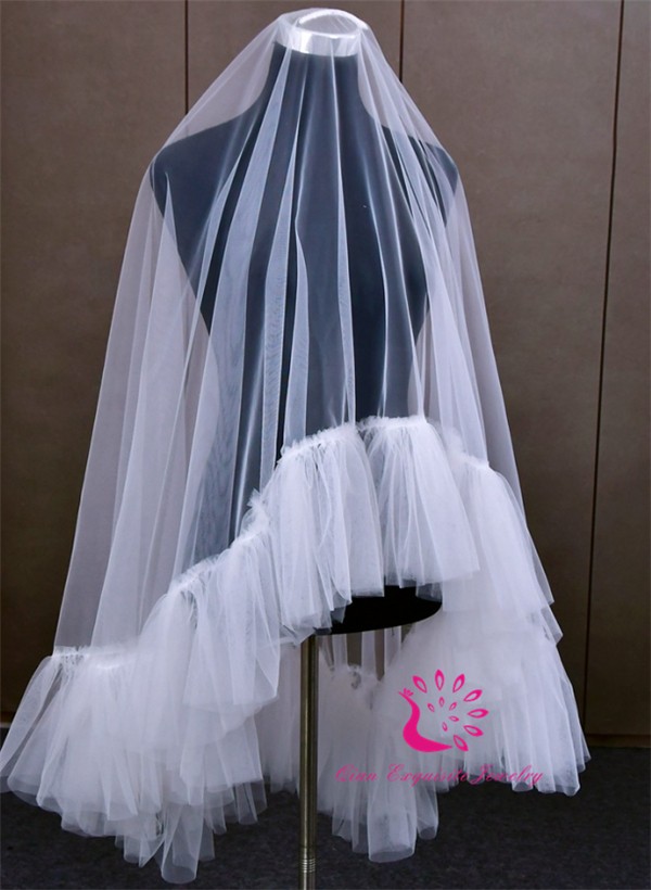 Double Tiers Wedding Veils